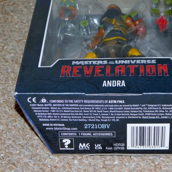 2021 Mattel Masters of the Universe Revelation 7" Masterverse Andra MIB New - Picture 7 of 10